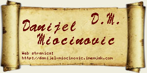 Danijel Miočinović vizit kartica